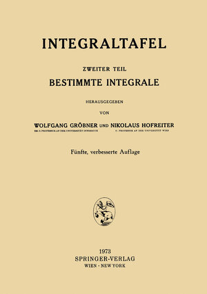 Buchcover Integraltafel  | EAN 9783709176016 | ISBN 3-7091-7601-8 | ISBN 978-3-7091-7601-6