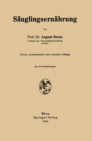 Buchcover Säuglingsernährung | August Reuss | EAN 9783709177570 | ISBN 3-7091-7757-X | ISBN 978-3-7091-7757-0