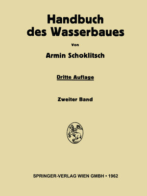 Buchcover Handbuch des Wasserbaues | Armin Schoklitsch | EAN 9783709180891 | ISBN 3-7091-8089-9 | ISBN 978-3-7091-8089-1