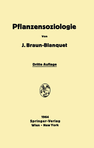 Buchcover Pflanzensoziologie | Josias Braun-Blanquet | EAN 9783709181119 | ISBN 3-7091-8111-9 | ISBN 978-3-7091-8111-9