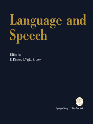 Buchcover Language and Speech | EAN 9783709192412 | ISBN 3-7091-9241-2 | ISBN 978-3-7091-9241-2