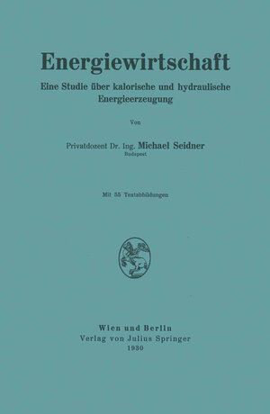 Buchcover Energiewirtschaft | Michael Seidner | EAN 9783709197738 | ISBN 3-7091-9773-2 | ISBN 978-3-7091-9773-8