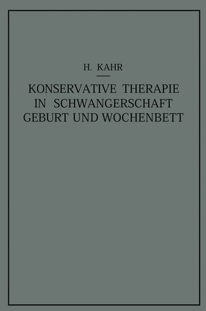 Buchcover Konservative Therapie in Schwangerschaft, Geburt und Wochenbett | Heinrich Kahr | EAN 9783709199145 | ISBN 3-7091-9914-X | ISBN 978-3-7091-9914-5