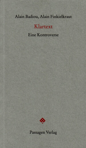 Buchcover Klartext | Alain Badiou | EAN 9783709250075 | ISBN 3-7092-5007-2 | ISBN 978-3-7092-5007-5