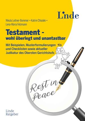 Buchcover Testament - wohl überlegt und unantastbar | Nikola Leitner-Bommer | EAN 9783709306796 | ISBN 3-7093-0679-5 | ISBN 978-3-7093-0679-6