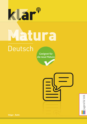 Buchcover klar_Matura Deutsch | Gertraud Hilger | EAN 9783710036408 | ISBN 3-7100-3640-2 | ISBN 978-3-7100-3640-8