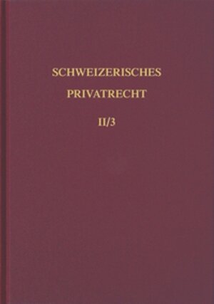 Buchcover Bd. II/3: Einleitung und Personenrecht. Dritter Teilband | Henri-Robert Schüpbach | EAN 9783719014582 | ISBN 3-7190-1458-4 | ISBN 978-3-7190-1458-2