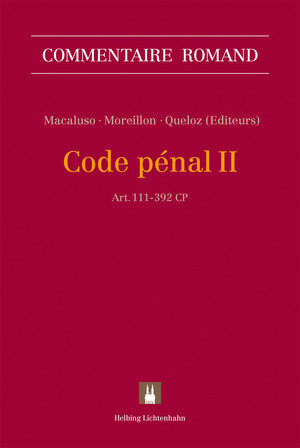 Buchcover Code pénal II | Jean-Luc Bacher | EAN 9783719024826 | ISBN 3-7190-2482-2 | ISBN 978-3-7190-2482-6