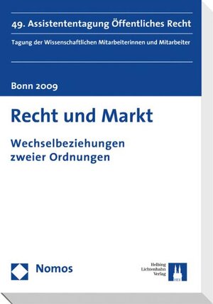 Buchcover Recht und Markt - Wechselbeziehungen zweier Ordnungen  | EAN 9783719029296 | ISBN 3-7190-2929-8 | ISBN 978-3-7190-2929-6