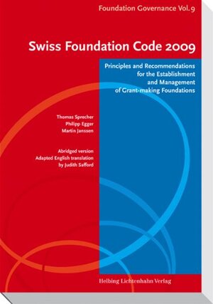 Buchcover Swiss Foundation Code 2009 | Thomas Sprecher | EAN 9783719030896 | ISBN 3-7190-3089-X | ISBN 978-3-7190-3089-6