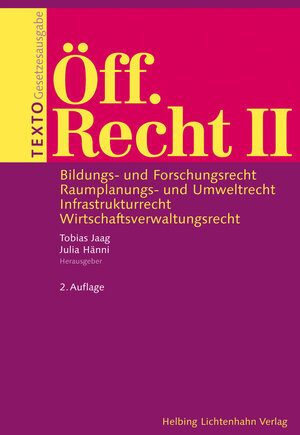 Buchcover TEXTO Öff. Recht II  | EAN 9783719031947 | ISBN 3-7190-3194-2 | ISBN 978-3-7190-3194-7