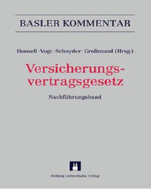 Buchcover Versicherungsvertragsgesetz (VVG) und Nachführungsband | Christian Boll | EAN 9783719032104 | ISBN 3-7190-3210-8 | ISBN 978-3-7190-3210-4