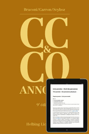 Buchcover Code civil suisse et Code des obligations annotés (CC & CO) - Print und e-Book - cuir | Andrea Braconi | EAN 9783719032975 | ISBN 3-7190-3297-3 | ISBN 978-3-7190-3297-5