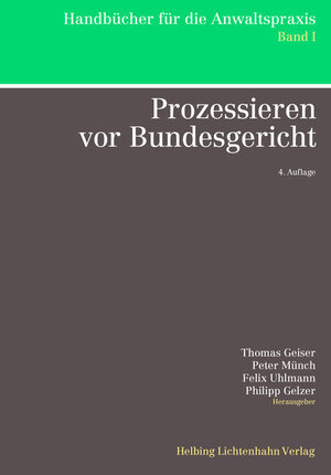 Buchcover Prozessieren vor Bundesgericht | Elisabeth Escher | EAN 9783719034344 | ISBN 3-7190-3434-8 | ISBN 978-3-7190-3434-4