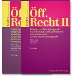 Buchcover TEXTO Öff. Recht I + II | EAN 9783719034993 | ISBN 3-7190-3499-2 | ISBN 978-3-7190-3499-3
