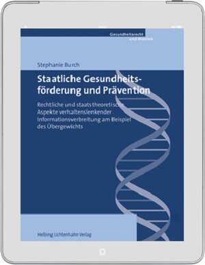 Buchcover Staatliche Gesundheitsförderung und Prävention | Stephanie Renold-Burch | EAN 9783719036065 | ISBN 3-7190-3606-5 | ISBN 978-3-7190-3606-5