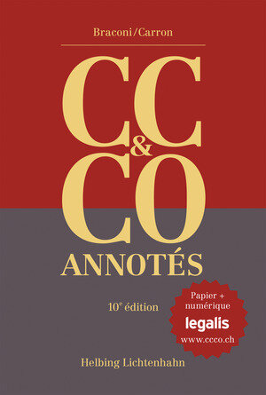 Buchcover Code civil suisse et Code des obligations annotés (CC & CO) - Edition similicuir et édition numérique | Andrea Braconi | EAN 9783719038526 | ISBN 3-7190-3852-1 | ISBN 978-3-7190-3852-6