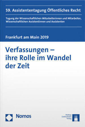 Buchcover Verfassungen - ihre Rolle im Wandel der Zeit  | EAN 9783719042783 | ISBN 3-7190-4278-2 | ISBN 978-3-7190-4278-3