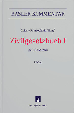 Buchcover Zivilgesetzbuch I | Regina Aebi-Müller | EAN 9783719045104 | ISBN 3-7190-4510-2 | ISBN 978-3-7190-4510-4