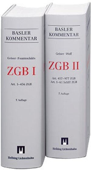 Buchcover Basler Kommentar ZGB I + ZGB II  | EAN 9783719045142 | ISBN 3-7190-4514-5 | ISBN 978-3-7190-4514-2