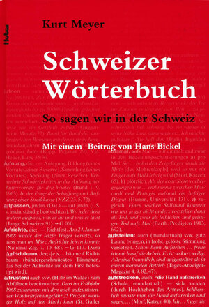 Das Schweizer Wörterbuch: So sagen wir in der Schweiz?