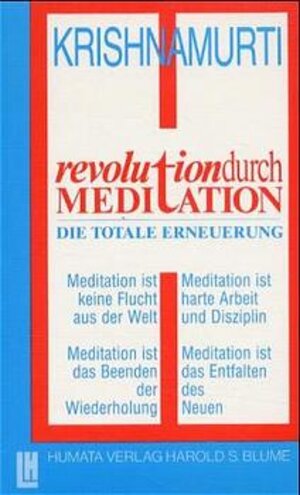 Buchcover Revolution durch Meditation | Jiddu Krishnamurti | EAN 9783719703974 | ISBN 3-7197-0397-5 | ISBN 978-3-7197-0397-4