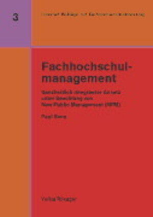 Buchcover Fachhochschulmanagement | Paul Senn | EAN 9783725306497 | ISBN 3-7253-0649-4 | ISBN 978-3-7253-0649-7
