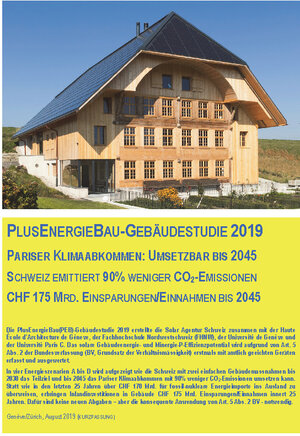 Buchcover PlusEnergieBau-Gebäudestudie 2019 | Gallus Cadonau | EAN 9783725310708 | ISBN 3-7253-1070-X | ISBN 978-3-7253-1070-8