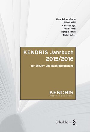 Buchcover KENDRIS Jahrbuch 2015/2016 | Hans Rainer Künzle | EAN 9783725574223 | ISBN 3-7255-7422-7 | ISBN 978-3-7255-7422-3