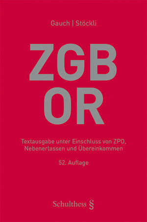Buchcover ZGB/OR (Schweizerisches Zivilgesetzbuch mit Obligationenrecht) | Peter Gauch | EAN 9783725578375 | ISBN 3-7255-7837-0 | ISBN 978-3-7255-7837-5