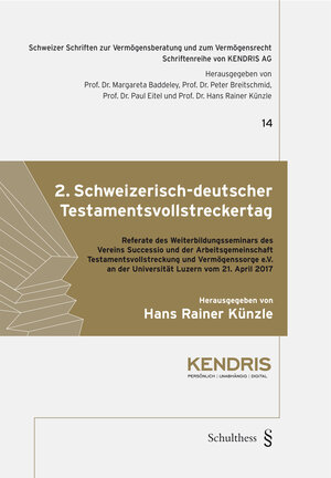 Buchcover 2. Schweizerisch-deutscher Testamentsvollstreckertag | Hans Rainer Künzle | EAN 9783725579037 | ISBN 3-7255-7903-2 | ISBN 978-3-7255-7903-7