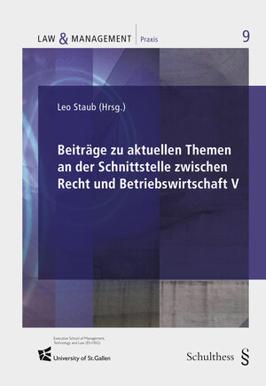 Buchcover Beiträge zu aktuellen Themen an der Schnittstelle zwischen Recht und Betriebswirtschaft V  | EAN 9783725580675 | ISBN 3-7255-8067-7 | ISBN 978-3-7255-8067-5
