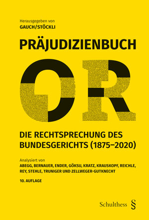 Buchcover Präjudizienbuch OR  | EAN 9783725581610 | ISBN 3-7255-8161-4 | ISBN 978-3-7255-8161-0