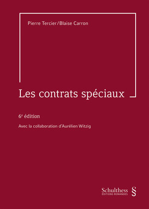 Buchcover Les contrats spéciaux | Pierre Tercier | EAN 9783725588008 | ISBN 3-7255-8800-7 | ISBN 978-3-7255-8800-8