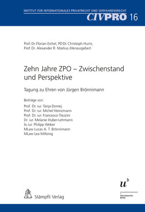 Buchcover Zehn Jahre ZPO – Zwischenstand und Perspektive  | EAN 9783727220838 | ISBN 3-7272-2083-X | ISBN 978-3-7272-2083-8