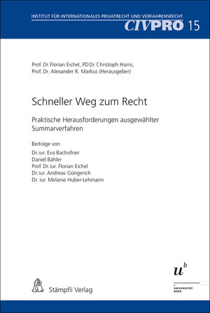 Buchcover Schneller Weg zum Recht | Eva Bachofner | EAN 9783727227820 | ISBN 3-7272-2782-6 | ISBN 978-3-7272-2782-0
