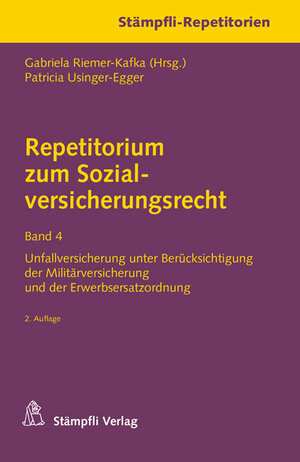 Buchcover Repetitorium zum Sozialversicherungsrecht Band 4 | Patricia Usinger-Egger | EAN 9783727242656 | ISBN 3-7272-4265-5 | ISBN 978-3-7272-4265-6