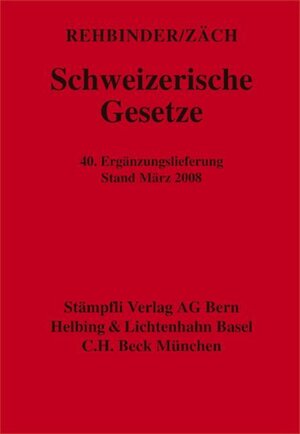 Buchcover Schweizerische Gesetze. Loseblattausgabe / Schweizerische Gesetze | Manfred Rehbinder | EAN 9783727251115 | ISBN 3-7272-5111-5 | ISBN 978-3-7272-5111-5