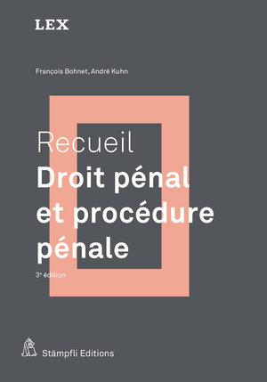 Buchcover Recueil : Droit pénal et procédure pénale | François Bohnet | EAN 9783727268298 | ISBN 3-7272-6829-8 | ISBN 978-3-7272-6829-8