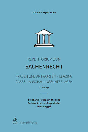 Buchcover Repetitorium zum Sachenrecht | Stephanie Hrubesch-Millauer | EAN 9783727287220 | ISBN 3-7272-8722-5 | ISBN 978-3-7272-8722-0