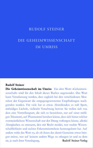 Buchcover Die Geheimwissenschaft im Umriss | Rudolf Steiner | EAN 9783727401312 | ISBN 3-7274-0131-1 | ISBN 978-3-7274-0131-2