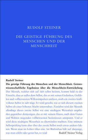 Buchcover Die geistige Führung des Menschen und der Menschheit | Rudolf Steiner | EAN 9783727401527 | ISBN 3-7274-0152-4 | ISBN 978-3-7274-0152-7