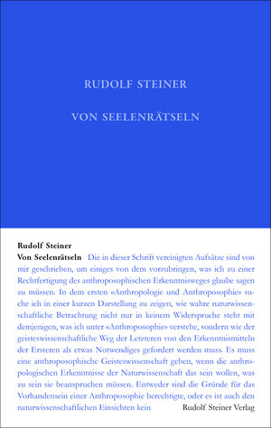 Buchcover Von Seelenrätseln | Rudolf Steiner | EAN 9783727402128 | ISBN 3-7274-0212-1 | ISBN 978-3-7274-0212-8