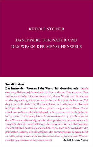 Buchcover Das Innere der Natur und das Wesen der Menschenseele | Rudolf Steiner | EAN 9783727408052 | ISBN 3-7274-0805-7 | ISBN 978-3-7274-0805-2