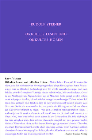 Buchcover Okkultes Lesen und okkultes Hören | Rudolf Steiner | EAN 9783727415623 | ISBN 3-7274-1562-2 | ISBN 978-3-7274-1562-3