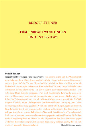 Buchcover Fragenbeantwortungen und Interviews | Rudolf Steiner | EAN 9783727424403 | ISBN 3-7274-2440-0 | ISBN 978-3-7274-2440-3