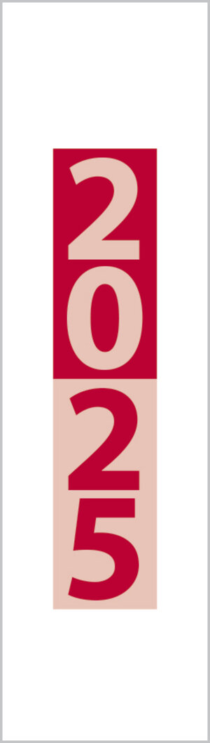 Buchcover Streifenplaner Mini Rot 2025  | EAN 9783731882732 | ISBN 3-7318-8273-6 | ISBN 978-3-7318-8273-2