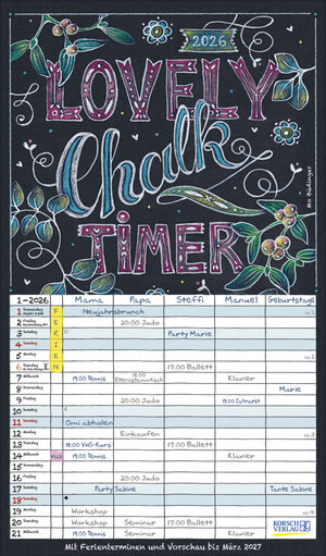 Buchcover Lovely Chalk Timer 2026  | EAN 9783731888383 | ISBN 3-7318-8838-6 | ISBN 978-3-7318-8838-3