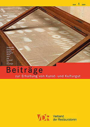 Buchcover VDR Beiträge zur Erhaltung von Kunst- und Kulturgut Heft 1/2019  | EAN 9783731908432 | ISBN 3-7319-0843-3 | ISBN 978-3-7319-0843-2