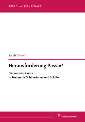 Buchcover Herausforderung Passiv? | Sarah Olthoff | EAN 9783732908202 | ISBN 3-7329-0820-8 | ISBN 978-3-7329-0820-2